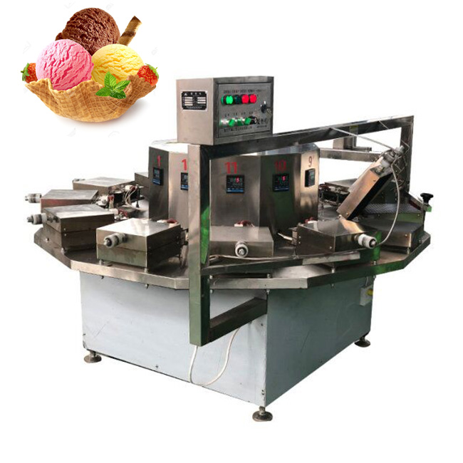 Multi-functional waffle ice cream cone machine for waffle biscuit and waffle cone 