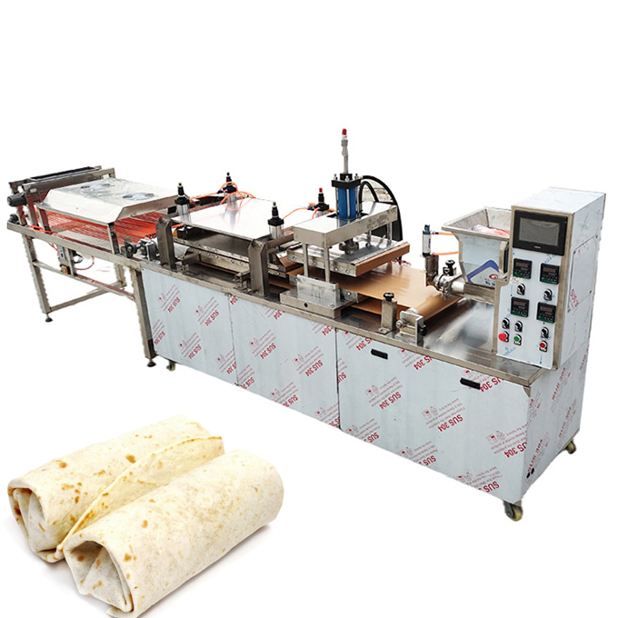 Industrial automatic tortilla making machine flatbread/tacos forming machine Burritos chicken wraps maker machine 