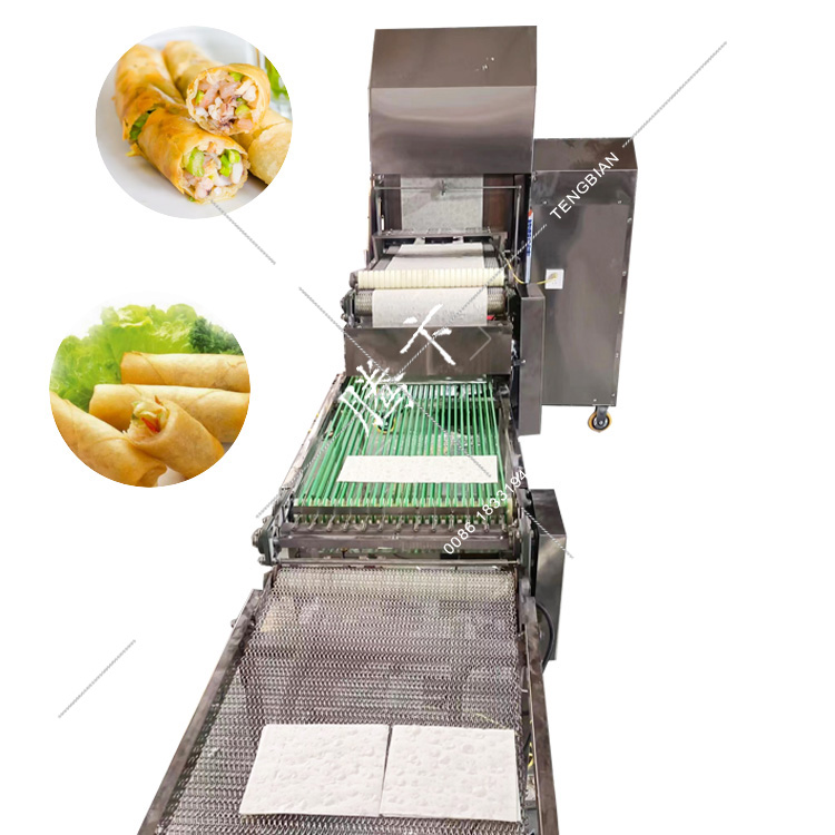 Automatically Filipino Chicken lumpia Shanghai wrapper machine,spring roll /crepe pastry sheet forming machine 