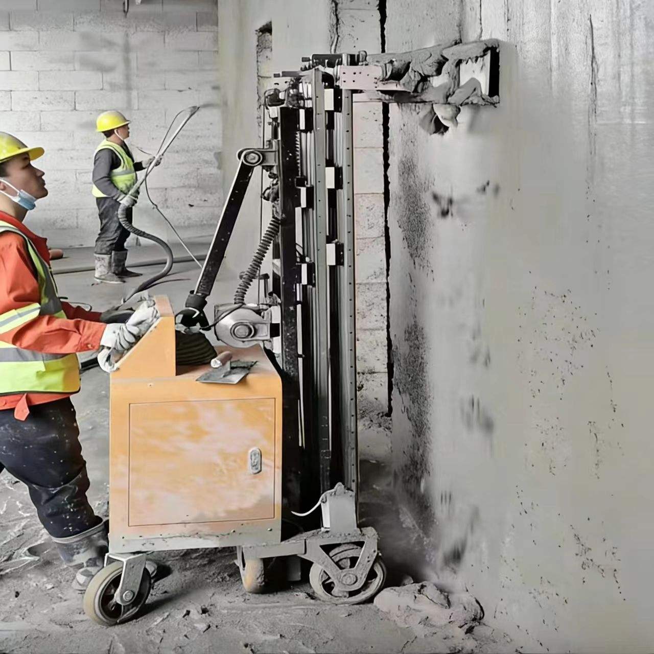 Fully Automatic Wall Plastering Robot | Mortar Screeding Rendering Machine for Construction