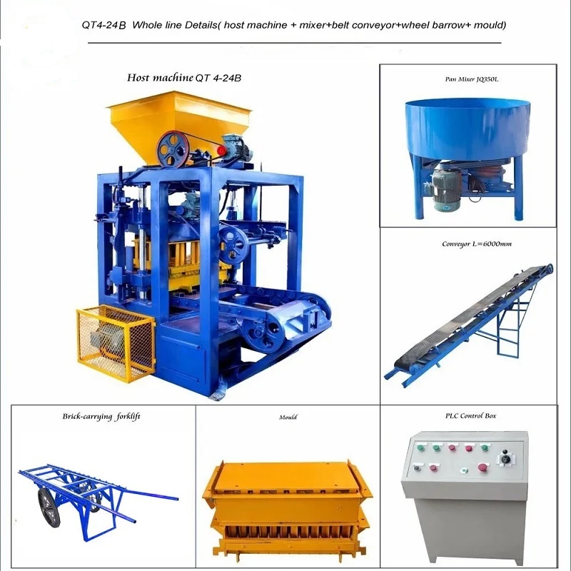 automatic brick moulding hollow sand paving laying concrete brick cement block making machine price